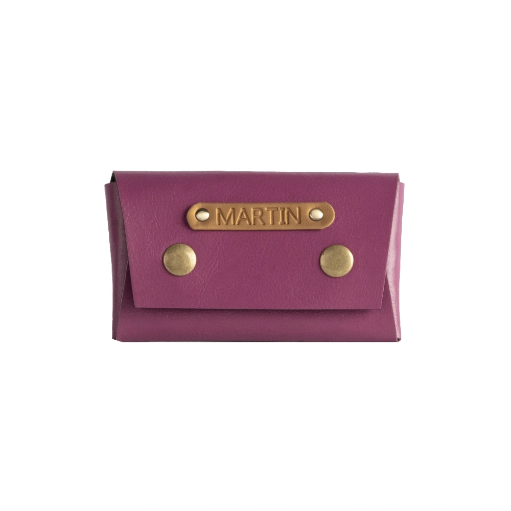 Vegan visiting card holder purple